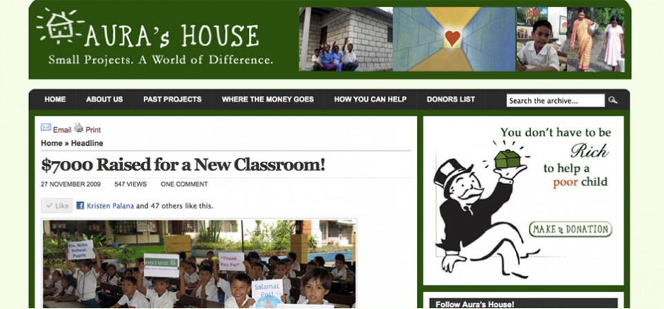 Aura’s House- A Grassroots Online Project