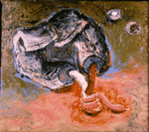 Hootchie Cootchie (1998) Oil on Canvas. The Tube Series (By K. Palana at Mass Art)