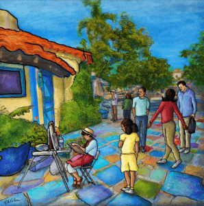 Illustration created for the book, "Lori Leak Travels to San Diego"