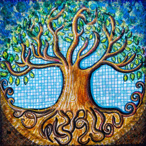 Tree of Life | 5 x 5 in. | watercolor pens and acrylic on vellum | 2022