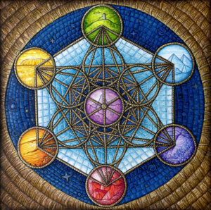 Healing art by Kristen Palana. Metatron's Cube: Oneness Meditation 2023