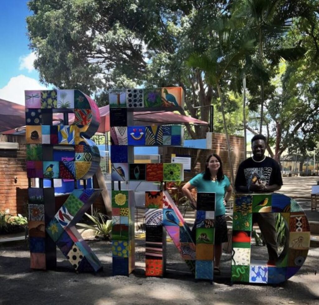 BMIS Be Kind mural by Kristen Palana and Alain Bulldor Bonane, Lilongwe, Malawi