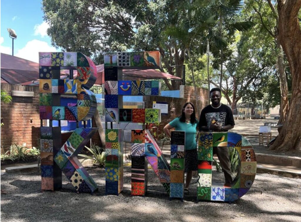 Malawian-inspired art -Be Kind mural at BMIS
