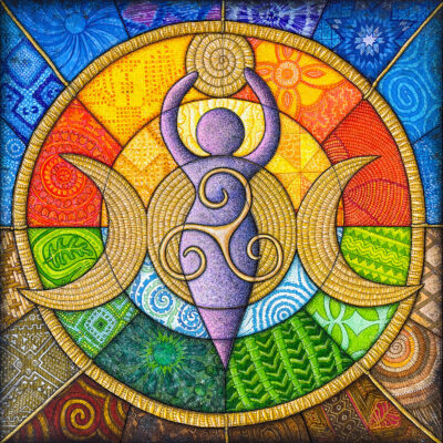 Goddess| 18 x18 in. | ink and acrylic on watercolor paper | 2025